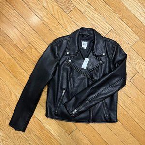 Vegan-Leather Moto Jacket (Gap)